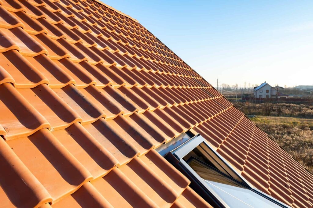 Freshly Cleaned Brisbane Roof With Terracotta Tiles, Showcasing the Benefits of Professional Roof Cleaning and Maintenance